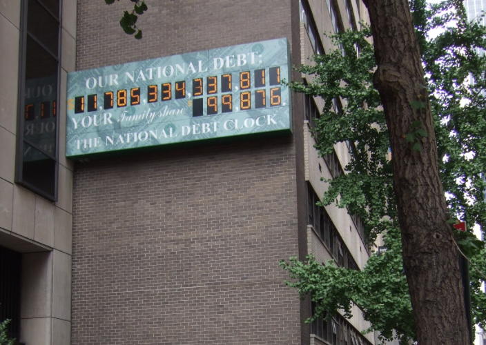 The National Debt Clock in New York City. Source: Wikimedia.