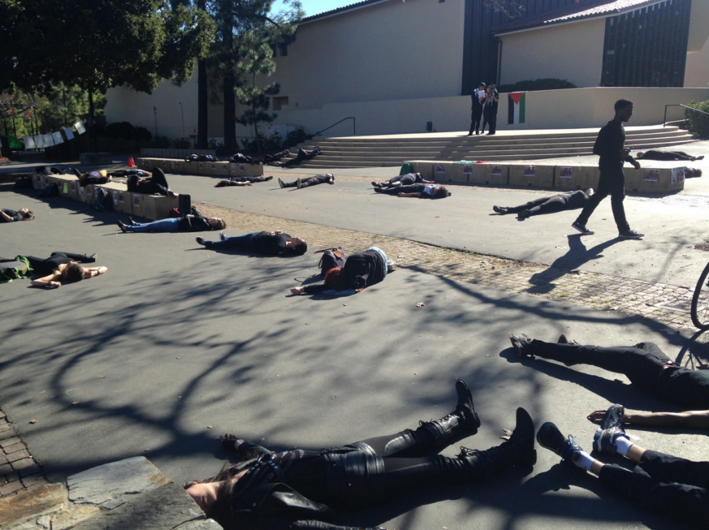 The “Die In” in White Plaza. Source: Johnathan Bowes