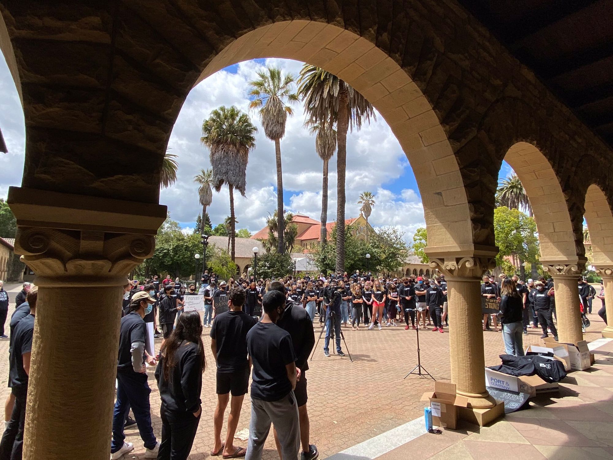 "You can't cut me" - Stanford athletes and supporters rally to save athletic teams